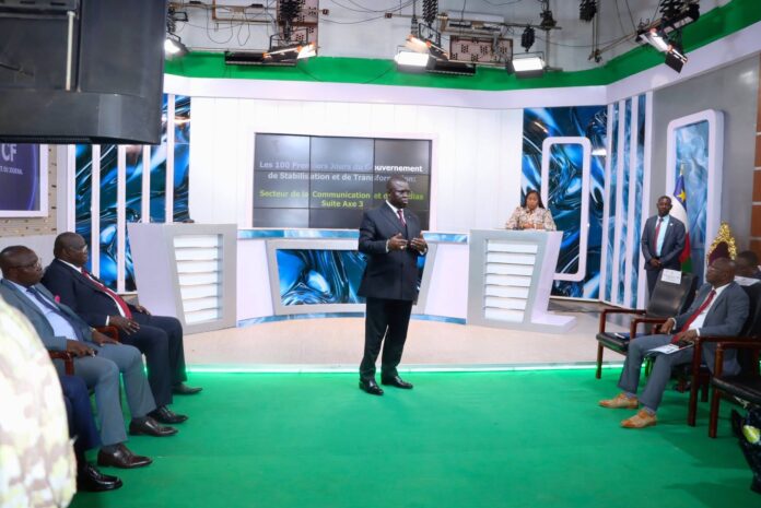 Inauguration du nouveau studio de la Télévision centrafricaine Inauguration du nouveau studio de la Télévision centrafricaine