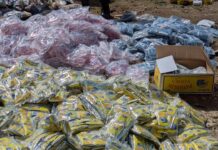 RCA: à Beloko, la police incinère des produits illicites d’une valeur de 5,7 millions fcfa Des boissons en sachet incinérées par la police centrafricaine à Beloko, localité frontalière avec le Cameroun
