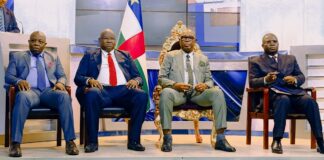 RCA: mise en garde du gouvernement contre les fausses informations et tentatives de déstabilisation Des membres du gouvernement centrafricain dont le Premier ministre et le porte-parole Evariste Ngamana