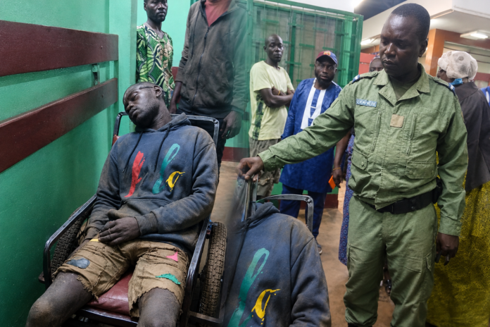 La victime d'agression à l'hôpital communautaire de Bangui
