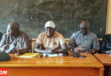 RCA: la COSCAS condamne le projet de ville morte lancé par la société civile la Coordination des Organisations Syndicales pour la Consolidation des Acquis Sociaux (COSCAS) @crédit photo Jolidon Tcheckoé