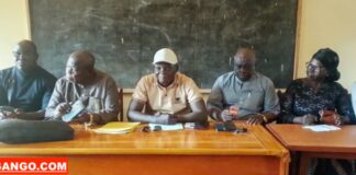 RCA: la COSCAS condamne le projet de ville morte lancé par la société civile la Coordination des Organisations Syndicales pour la Consolidation des Acquis Sociaux (COSCAS) @crédit photo Jolidon Tcheckoé